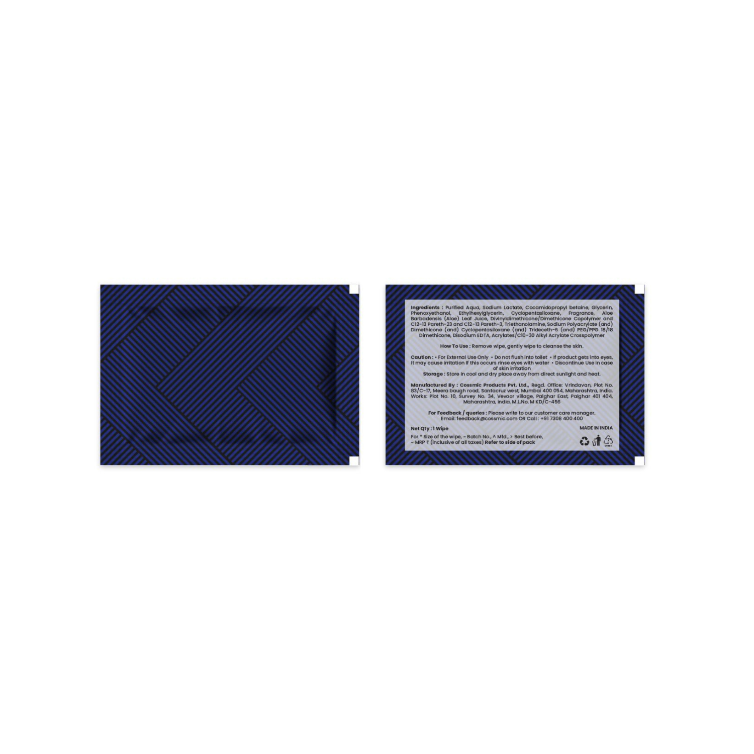 Customise Refreshing Single Wet Wipes Age Group: Men