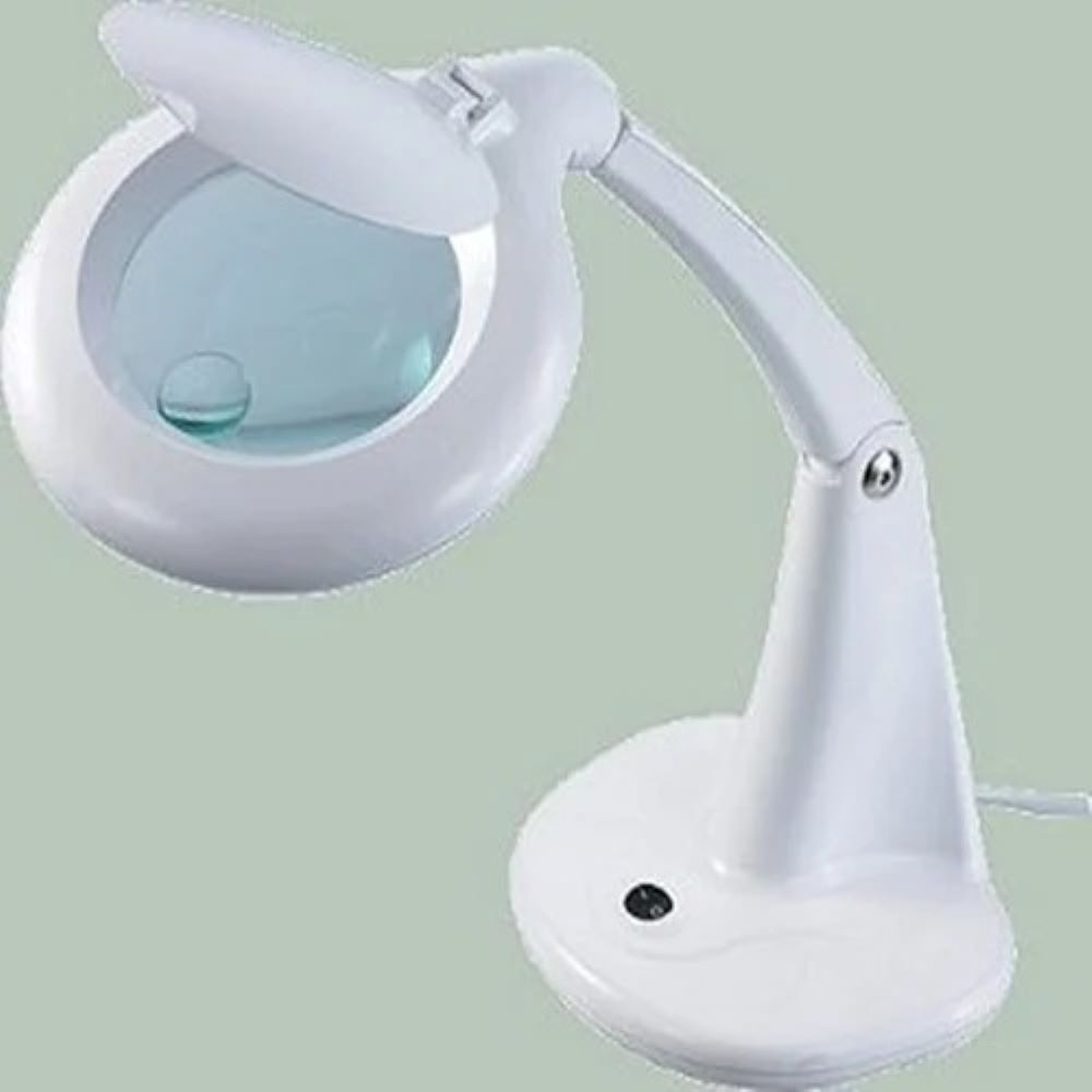 Ken Kou Table Top Magnifier Round - Color: White
