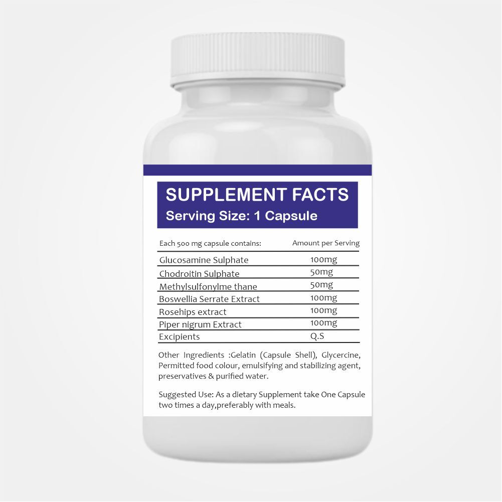 Joint Care Capsules - 100% Ayurvedic Herbal Formula , Improves Bone Density And Reduces Joint Pain