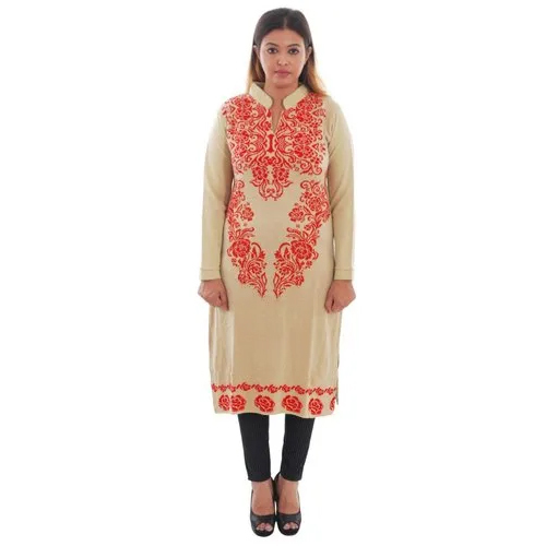 Ladies Designer Woolen Kurti - Cotton Material, Customized Size | Daily Wear, Washable Fabric