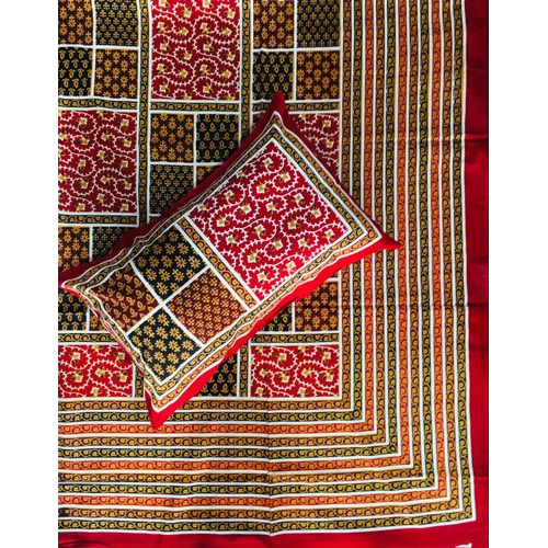 Multicolor Ramazol Premium Quality Jaipuri Bedsheet