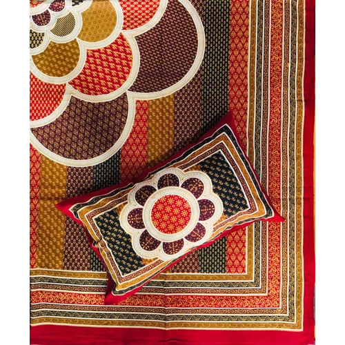Multicolor Ramazol Premium Quality Jaipuri Bedsheet