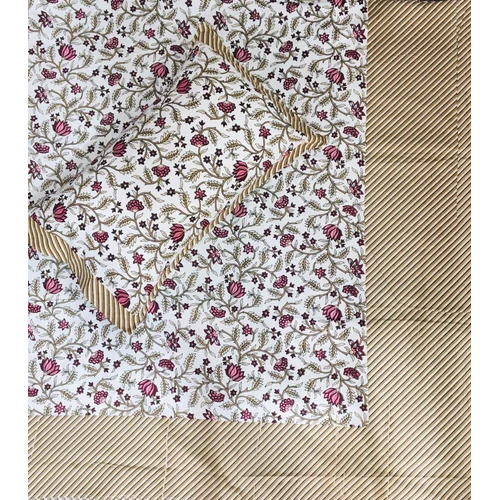 White-brown Jaipur Bedsheets Moderate Designs