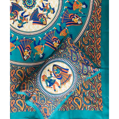 Rgl Mango Sanganeri Print Single Bed Sheet With 1 Pillow Cover - 100% Cotton, Full Size, White-multicolor | Washable, Printed Design, Includes 1 Pillowcase