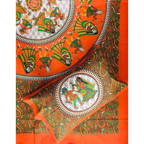 Rgl Mango Sanganeri Print Single Bed Sheet With 1 Pillow Cover - 100% Cotton, Full Size, White-multicolor | Washable, Printed Design, Includes 1 Pillowcase