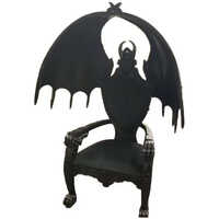 ब्लैक वुडन किंग चेयर