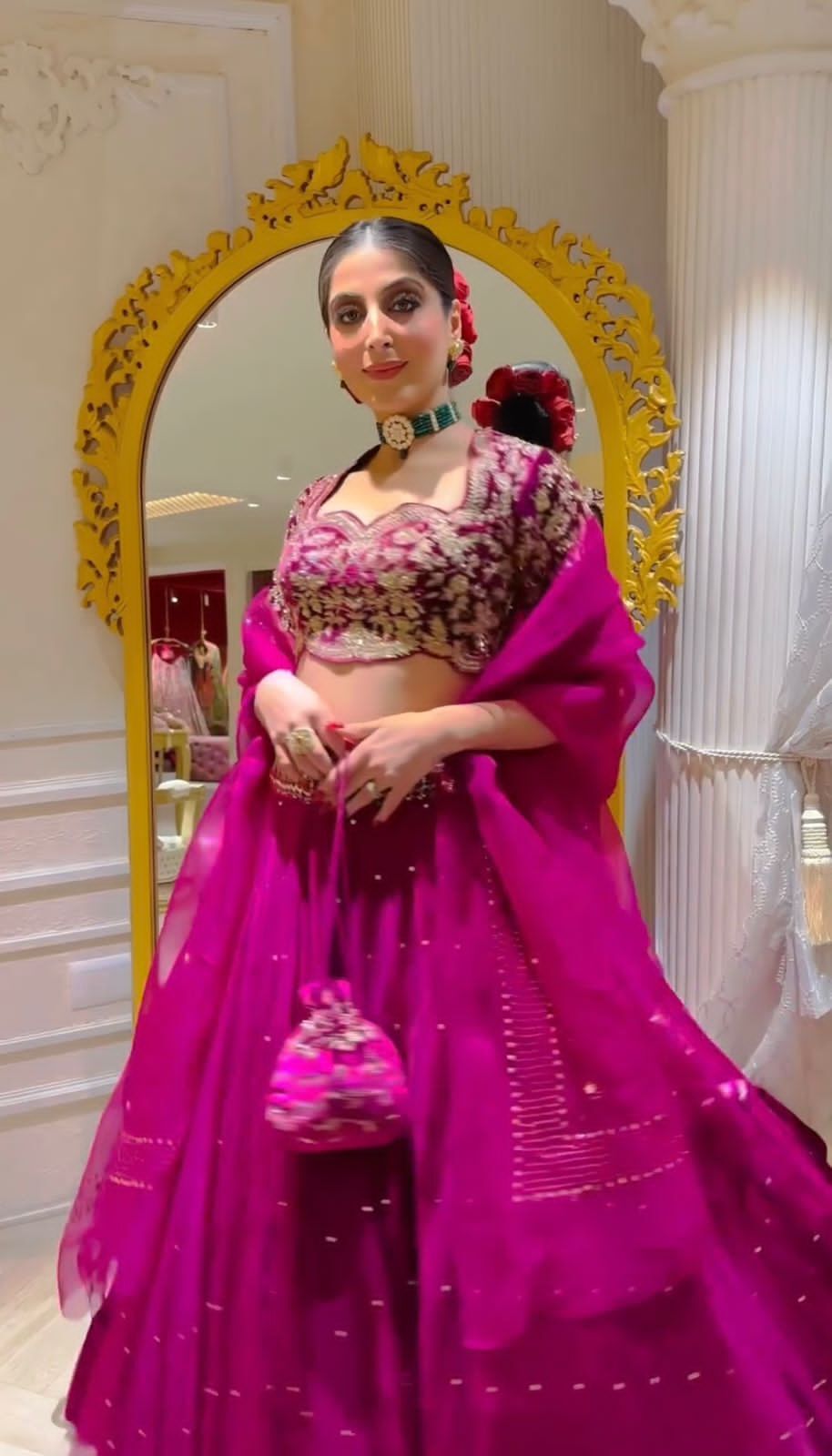 Velvet Lehenga Choli - Unstitched Xxl Size, Pink | Viscose Velvet Fabric, Soft Net Dupatta, Sequins And Dori Work