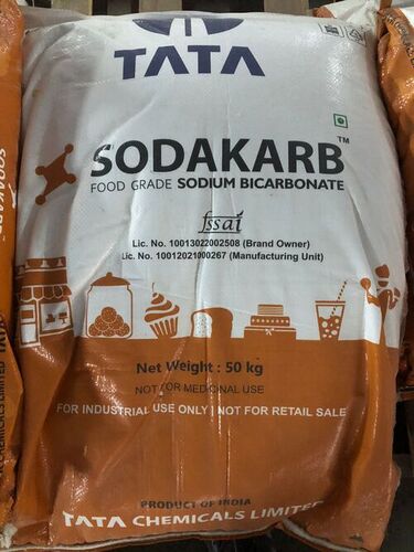 सोडियम बाइकार्बोनेट - NaHCO3, 50 kg बैग | फूड ग्रेड पाउडर, 99% शुद्धता, बेकिंग और औद्योगिक अनुप्रयोगों के लिए आदर्श