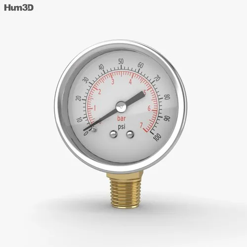 Ss Case Brass Internal Pressure Gauge Application: Chemical Processing