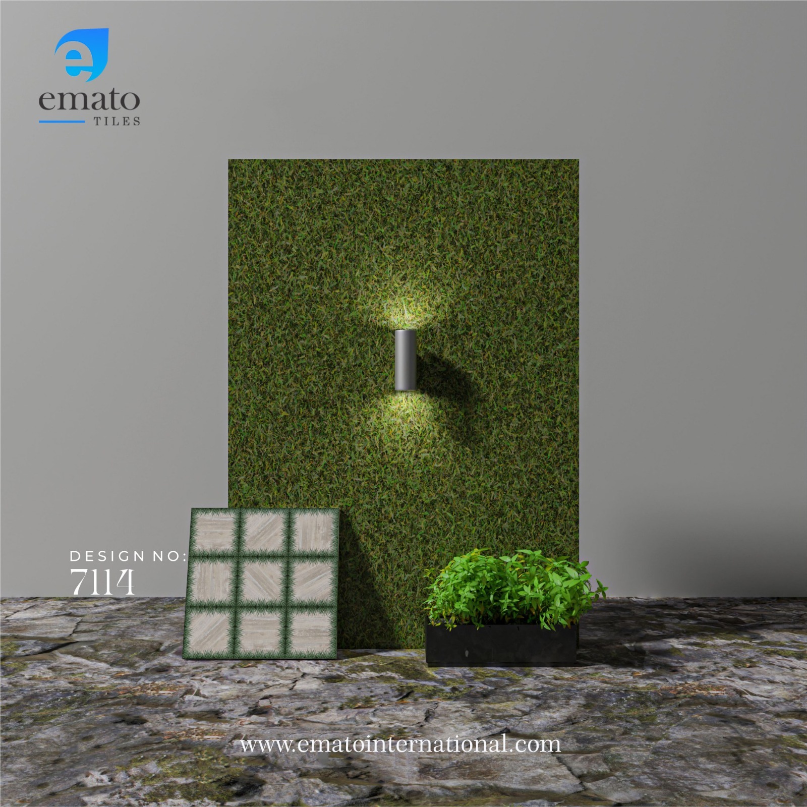 Garden Porcelain Tiles - 600x600 Mm, Non-slip Green Color Range With Glazed Matt Finish