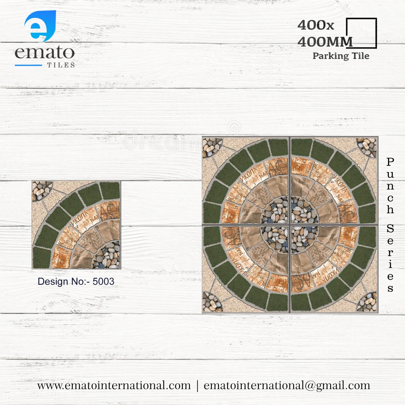 Blacks Vitrified Parking Tiles 400x400