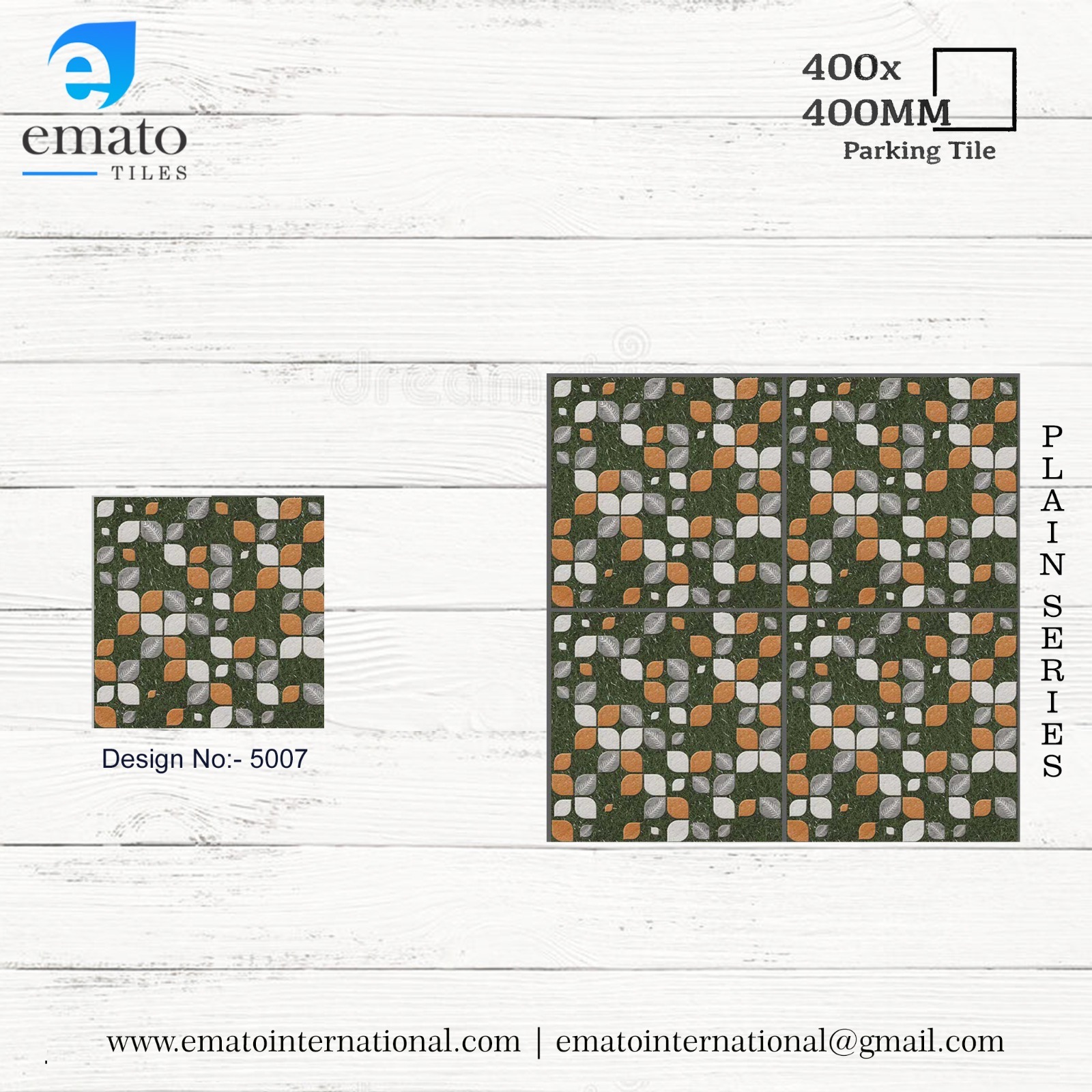 Blacks Vitrified Parking Tiles 400x400