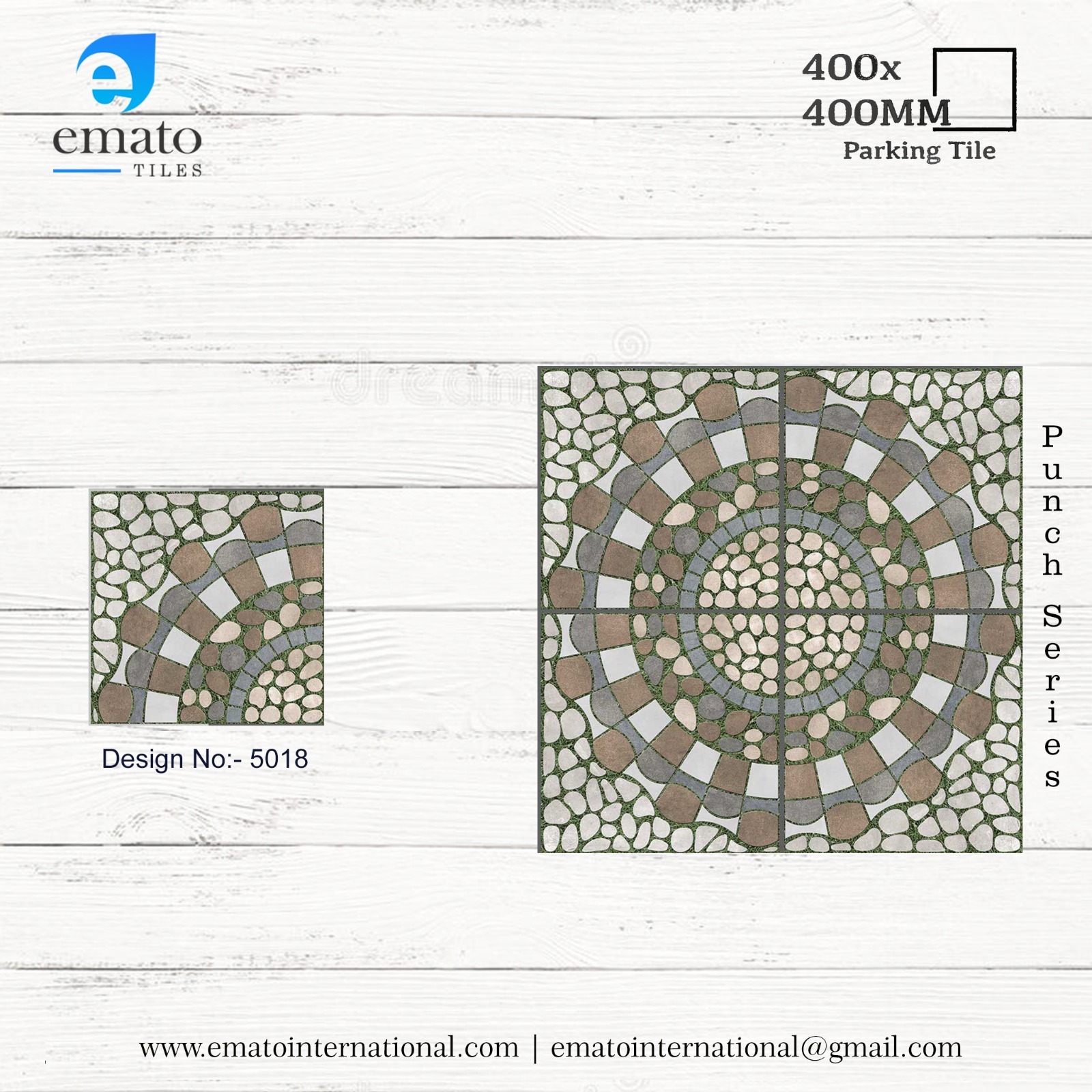 Blacks Vitrified Parking Tiles 400x400