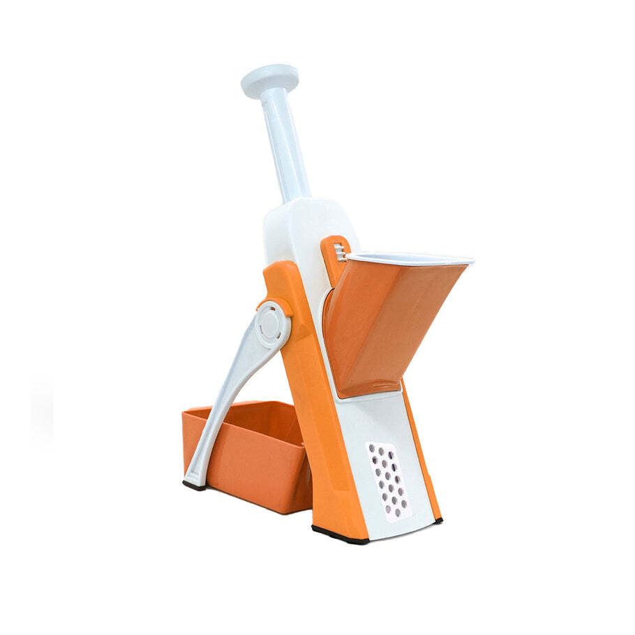 Multi Functional Time Saving Adjustable Hand Press Vegetables Chopper (2803a) - Stainless Steel, 14*13*33 Cm, Multi / Assorted | Versatile And Efficient Vegetable Chopping Solution