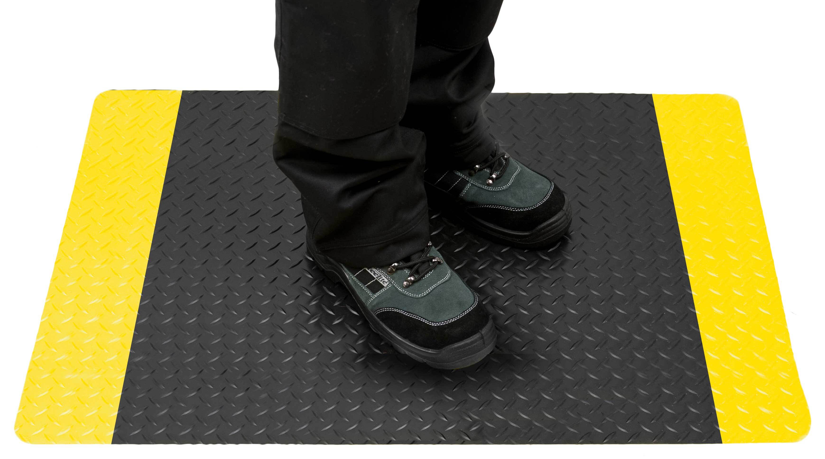 Ken Kou Anti- Fatigue Mat - Color: Yellow/black