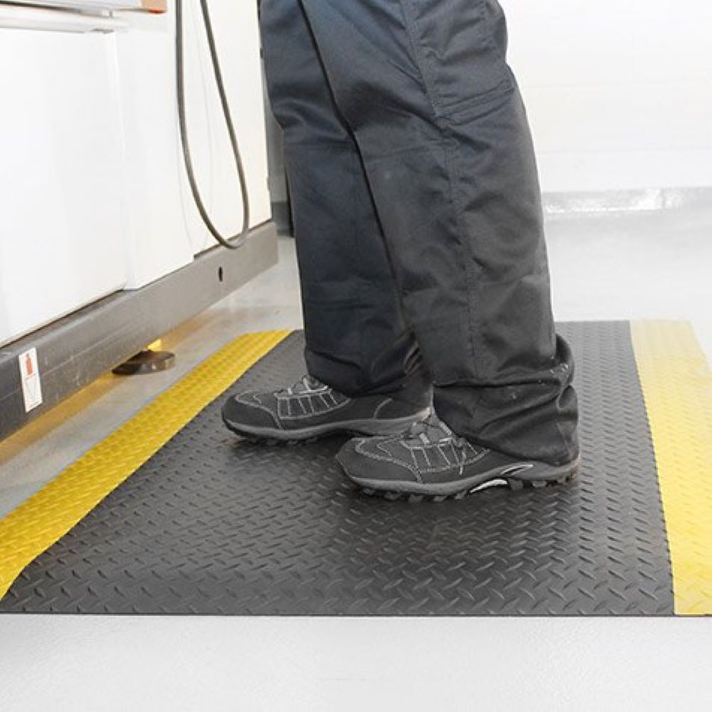 Ken Kou Anti- Fatigue Mat - Color: Yellow/black