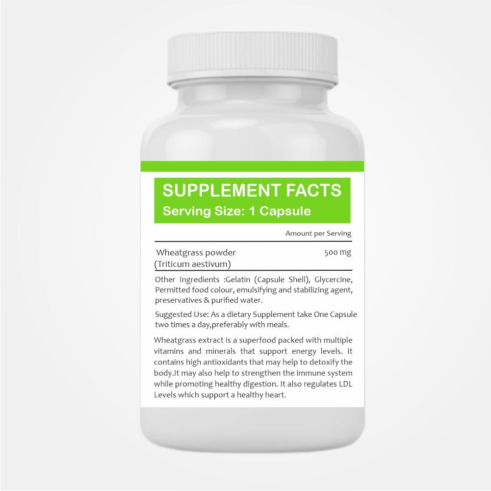 Wheat Grass Capsule Age Group: For Adults