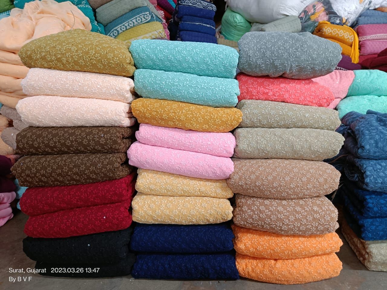 60gm Georgette Fabric - Multicolor Plain Georgette | Quick Dry, Smooth, Washable, Ideal For Party Wear In Summer