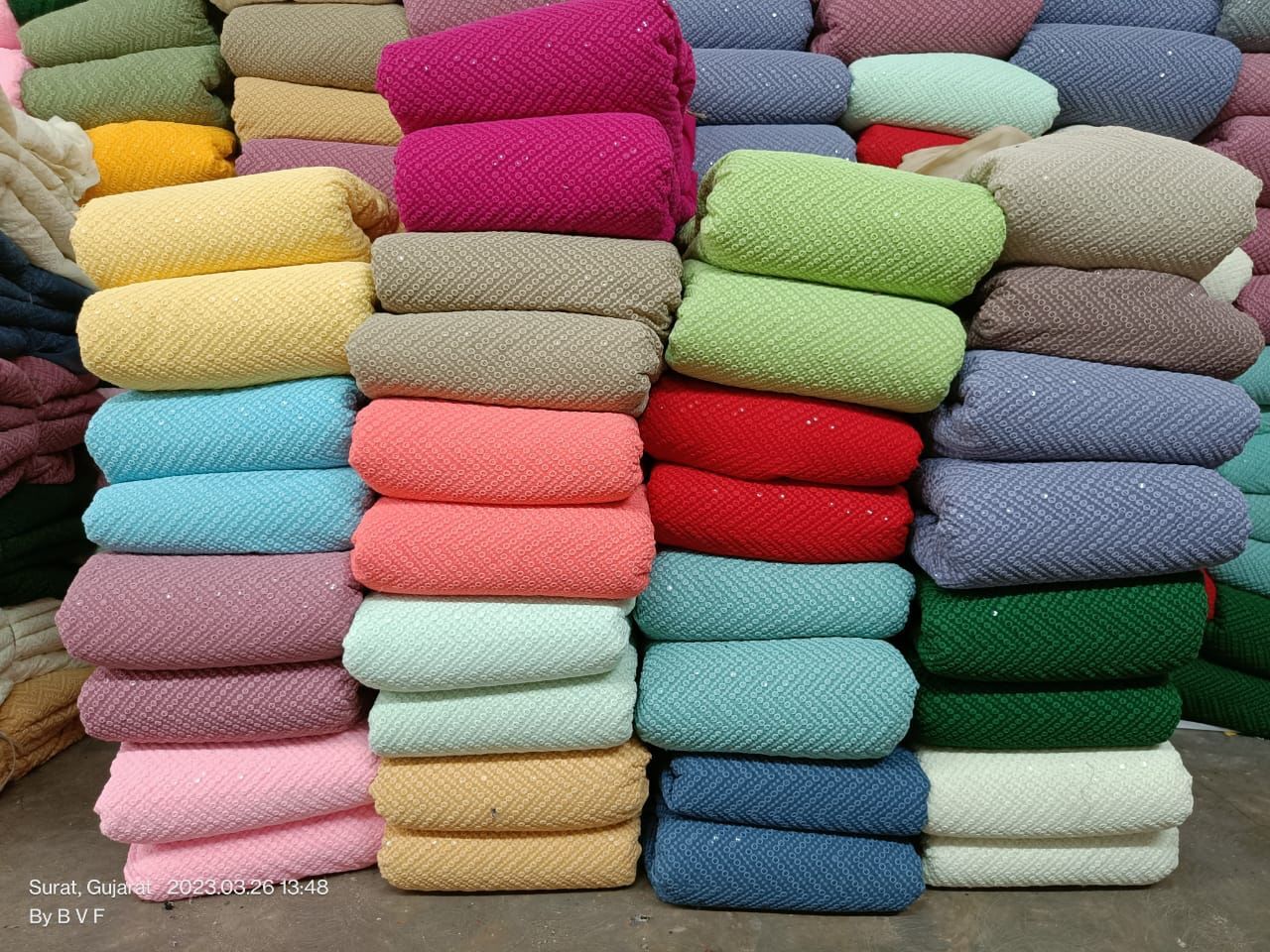 60gm Georgette Fabric - Multicolor Plain Georgette | Quick Dry, Smooth, Washable, Ideal For Party Wear In Summer