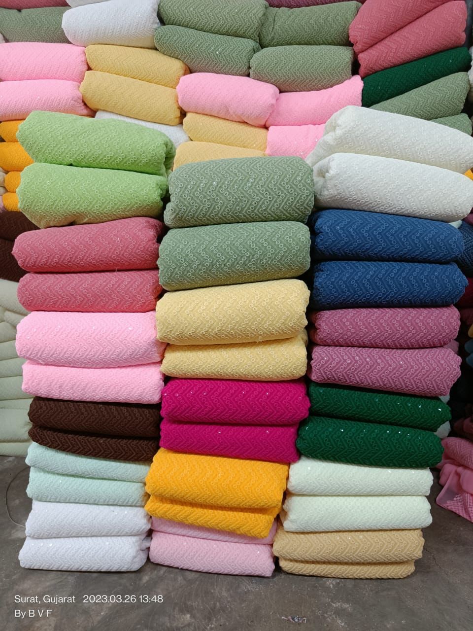 60gm Georgette Fabric - Multicolor Plain Georgette | Quick Dry, Smooth, Washable, Ideal For Party Wear In Summer