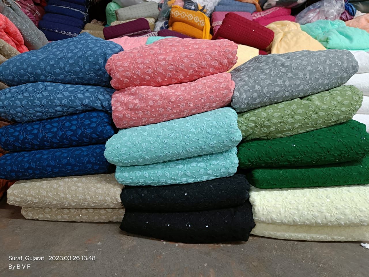 60gm Georgette Fabric - Multicolor Plain Georgette | Quick Dry, Smooth, Washable, Ideal For Party Wear In Summer