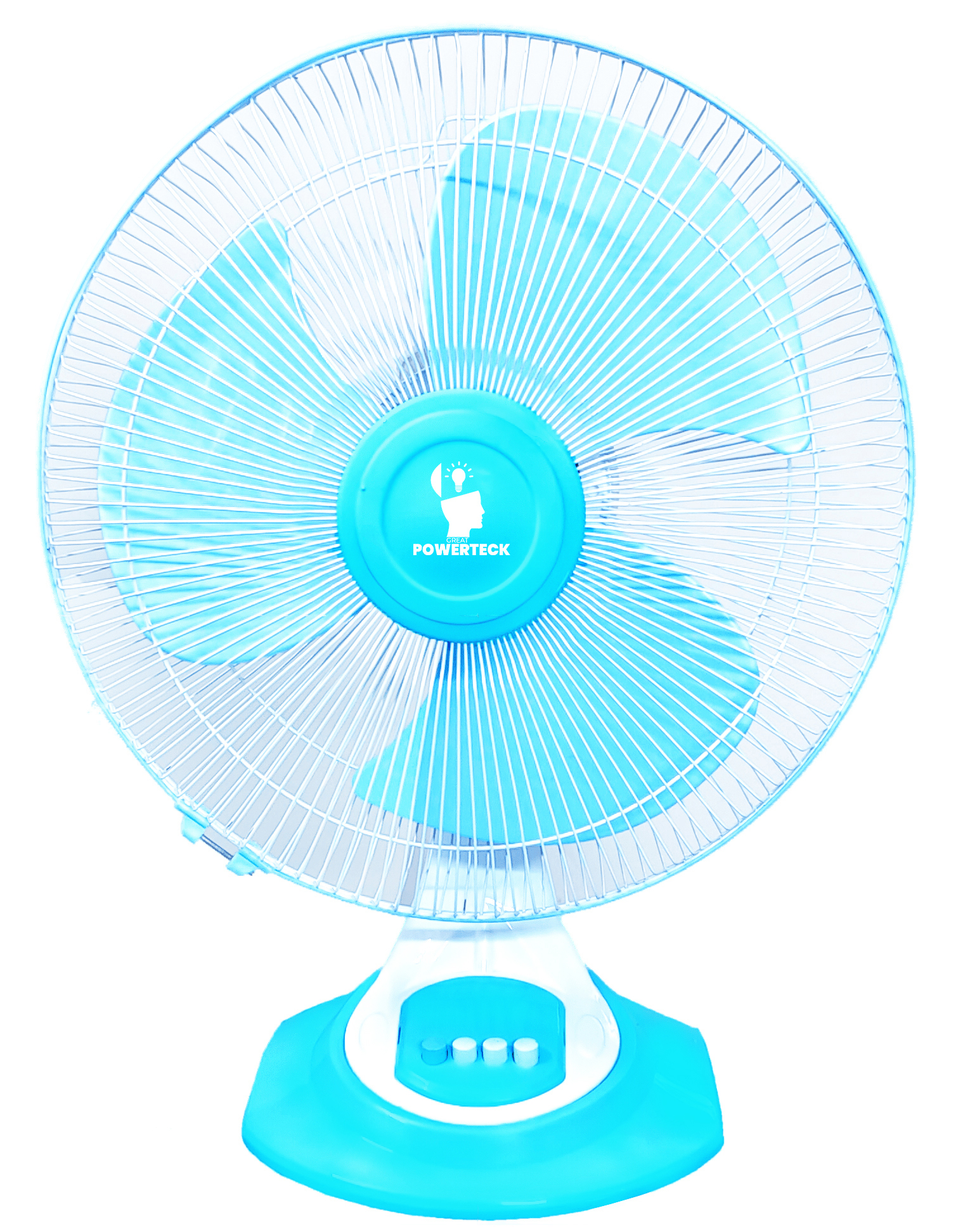 Table Fan - Pvc, 16 Inch Blade, High Speed 80w Heavy Duty Motor, 3 Speed Control, Low Noise, Heavy & Steady Base, 1 Year Warranty