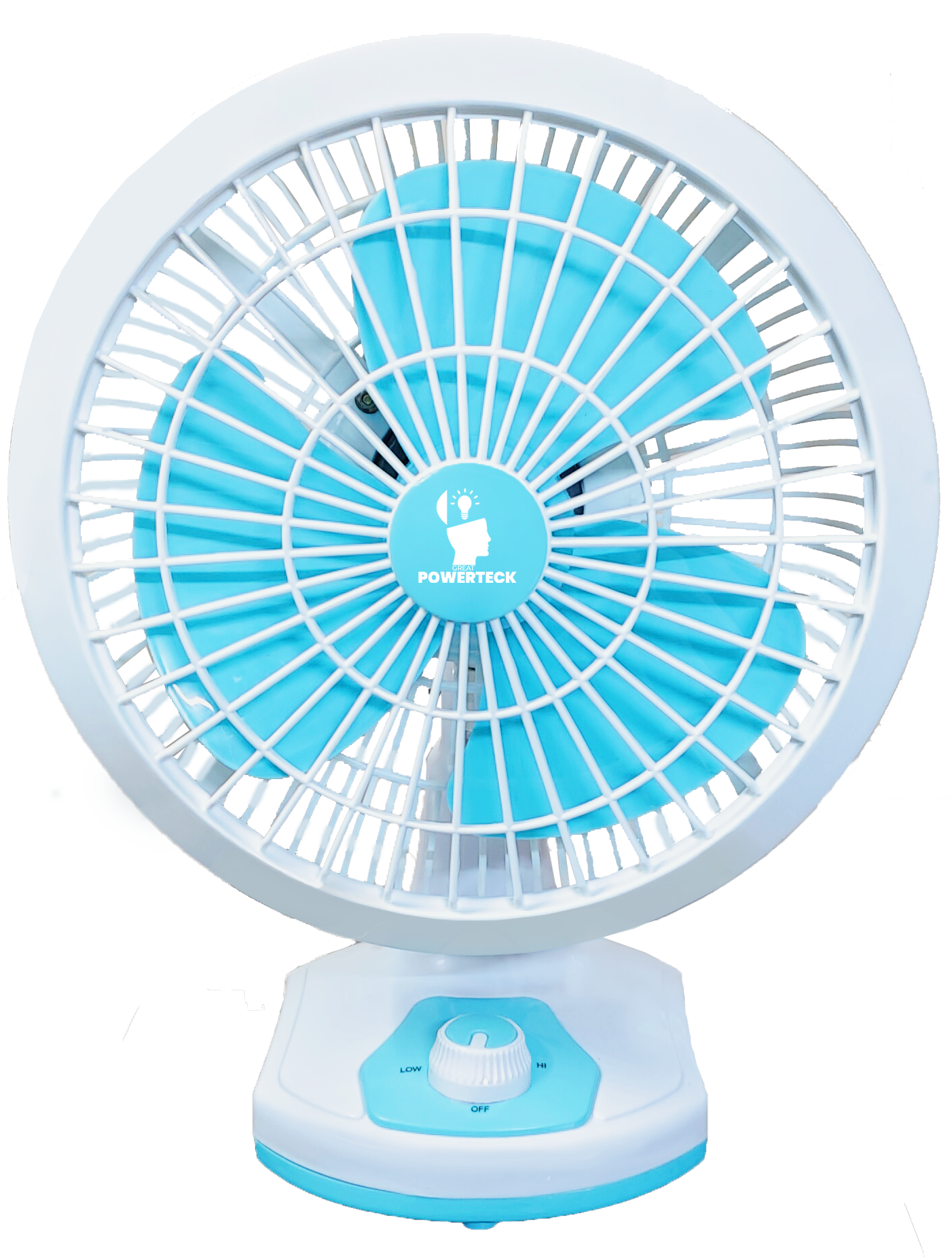 Table Fan - Pvc, 16 Inch Blade, High Speed 80w Heavy Duty Motor, 3 Speed Control, Low Noise, Heavy & Steady Base, 1 Year Warranty