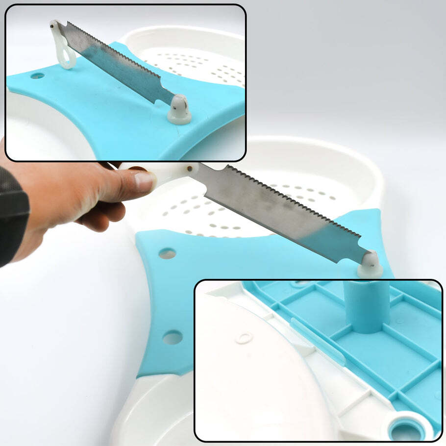 Adjustable Cut N Wash - Stainless Steel & Plastic, 26x22x8 Cm | Multi-functional Chopping Board For Cutting And Washing Fruits And Vegetables Simultaneously