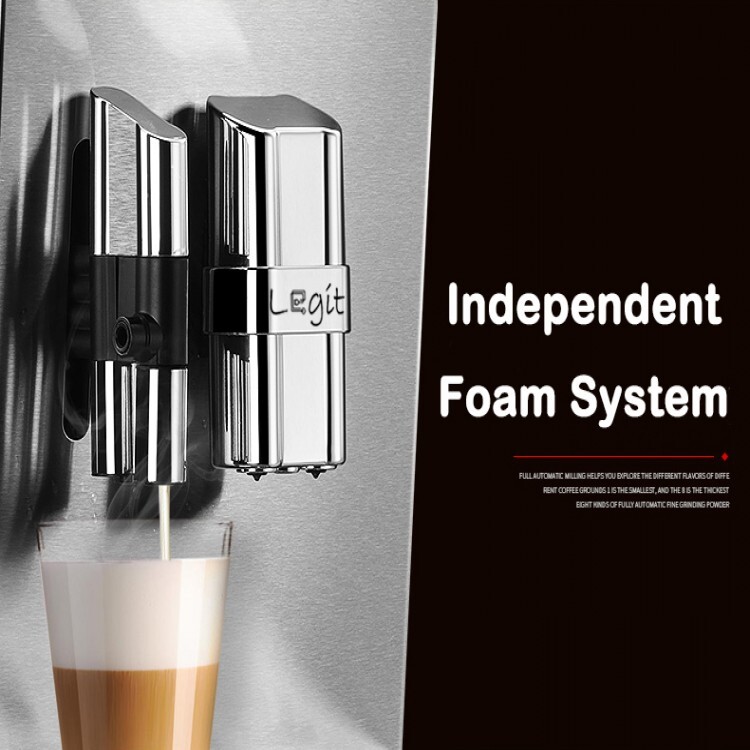 Super Automatic Coffee Machine - Stainless Steel, 1800ml Water Tank, 19 Bar Pump Pressure | Automatic Switch Off, Water Level Indicator, 1 Year Warranty