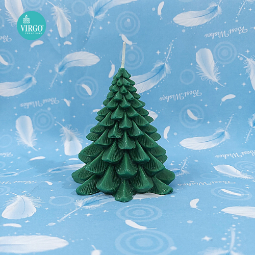 Xmastree: Scented Christmas Tree Candle - Handmade Soy Wax, 8.9x7.6x8.9cm, Red/white/green, 6-8 Hours Burning Time, Fragrance: Fireside Night, Mint Mojito, Sage & Sea Salt