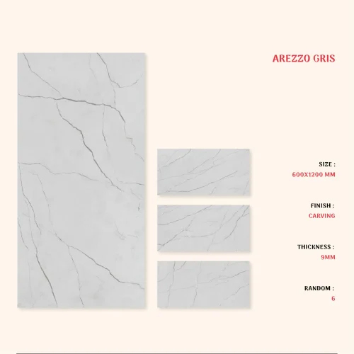 White Carving Matt Vitrified Tiles