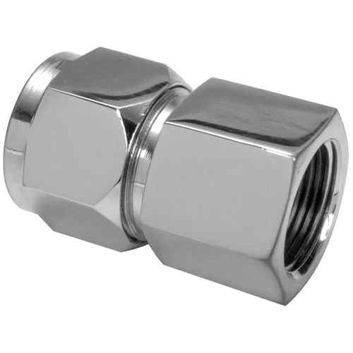 Female Connector - Stainless Steel, Different Sizes Available, Silver Color - Seamless and Galvanized Finish, Industrial Grade