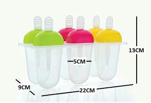 Popsicle Maker - Plastic 320 Ml Capacity Assorted Colors | Easy Removal Stable Stand Drip Tray Bpa Free Dishwasher Safe Reusable