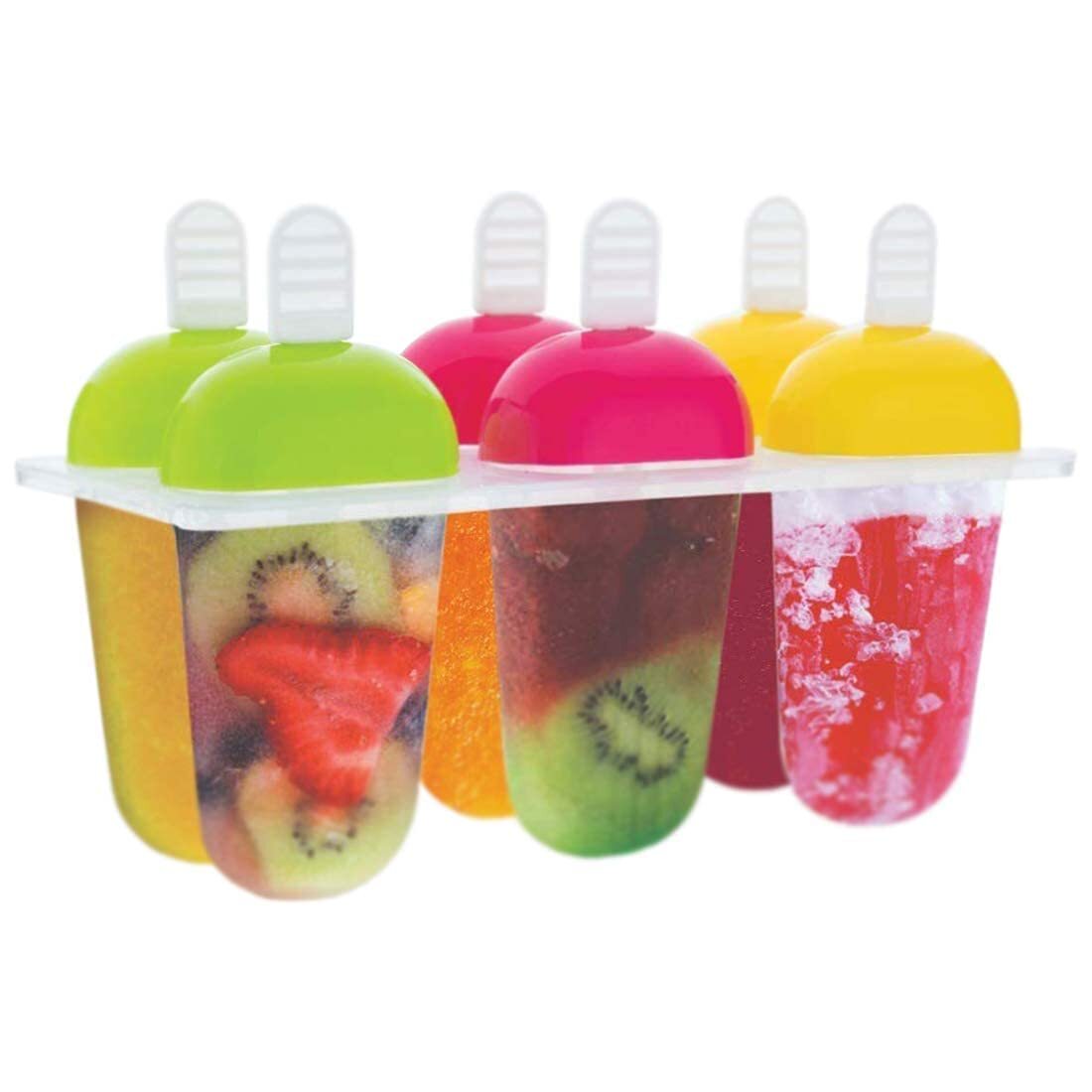 Popsicle Maker - Plastic 320 Ml Capacity Assorted Colors | Easy Removal Stable Stand Drip Tray Bpa Free Dishwasher Safe Reusable