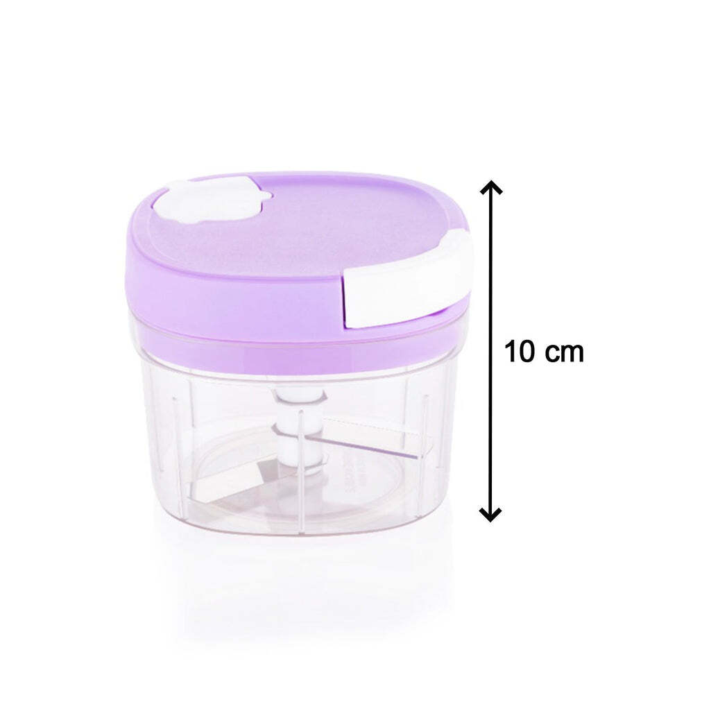 Handy Chopper And Slicer For Home And Kitchen (600ml Capacity) (2673) - Stainless Steel, 12x12x14 Cm, Multi/assorted Color | Manual Food Chopper, Versatile Kitchen Tool