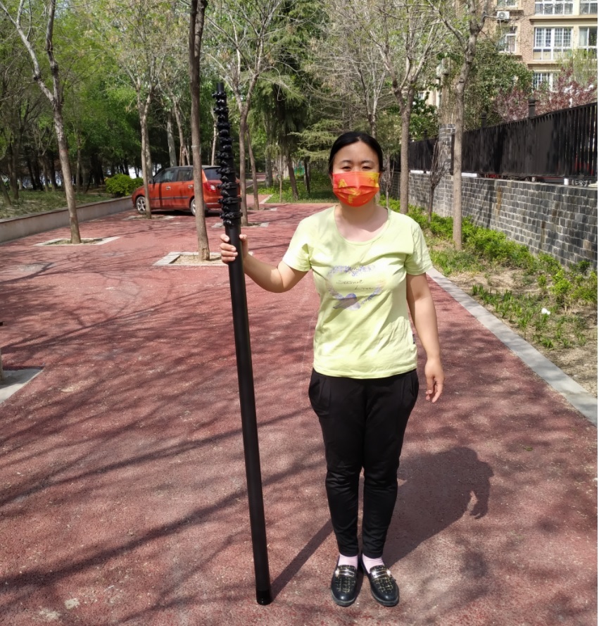 Black Rigid Carbon Fiber Extension Pole