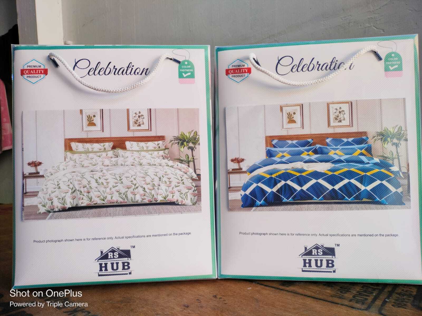प्रिंटेड सेलिब्रेशन कॉटन बेडशीट