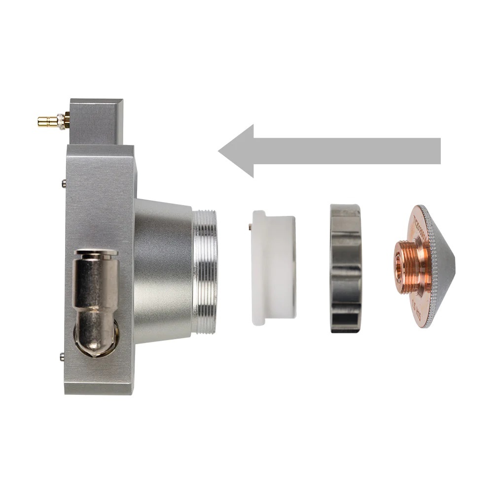 Nozzle Connector - Steel, 4 Inch Rectangular Shape, Black Finish | Silver Color, Warranty Included
