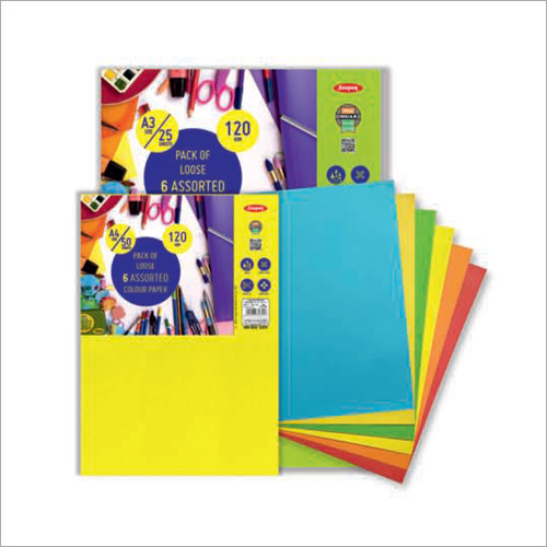 Color Paper Pack - 120 GSM A3 Size, Assorted 6 Color Sheets for Crafting and Decoration