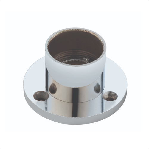 Silver Aluminum Round Curtain Holder - Premium Quality Stainless Steel, Rust Proof and Durable with Mirror Finish for 1 inch Rod