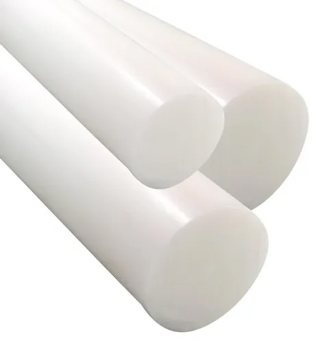 UHMWPE Rods - Round, Different Sizes | Industrial Use, White Color, High Durability