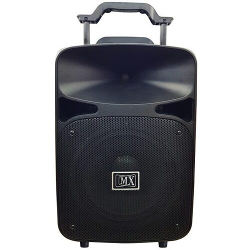 Mx 10 Woofer Professional 100w Rms Portable Multimedia Speaker System With 2 Wireless Mics, Bluetooth, Usb, Sd Mmc, Fm Radio