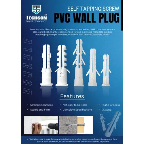 30 Mm Square Head Heavy Wall Plug - Color: White