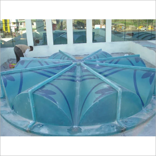White Fibre Reinforced Plastic Domes
