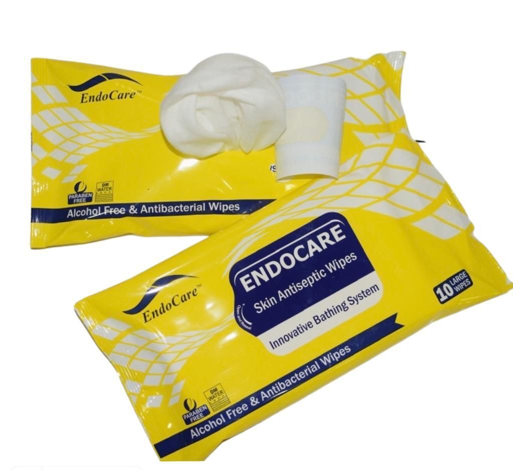 Skin Antiseptic Wipes - Non-woven Fabric, 240mm X 320mm, White | Alcohol-free, Soft Texture, Single Use For Gentle Anti-septic Care
