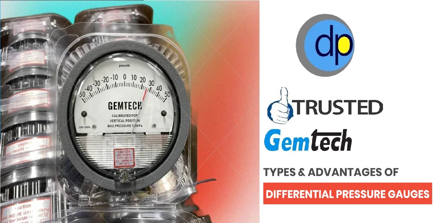 Black Gemtech Differential Pressure Gauges Range 0 To 50 Inch