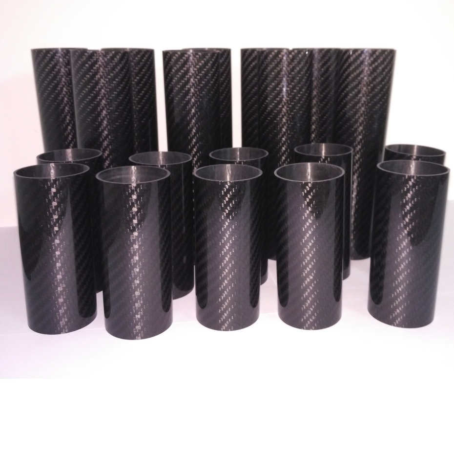 Black 3k Twill Weave Glossy/matte/semi-glossy/sanded Carbon Fiber Tubes Frames For Kite Bone/tools/toys
