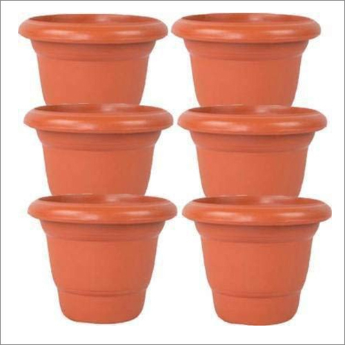 पॉलिश प्लास्टिक राउंड गार्डनिंग फ्लावर पॉट्स