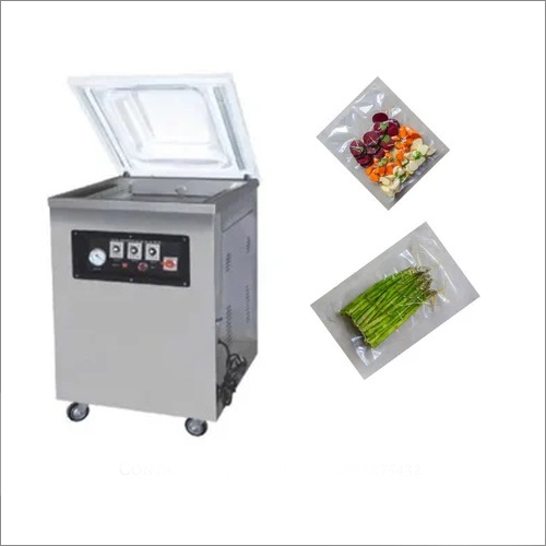 Vacuum Packaging Machine - Stainless Steel, L 540 MM X W 480 MM X H 1010 MM, Silver | Semi-Automatic, 500 W Sealing Power, Airtight Freshness Retention