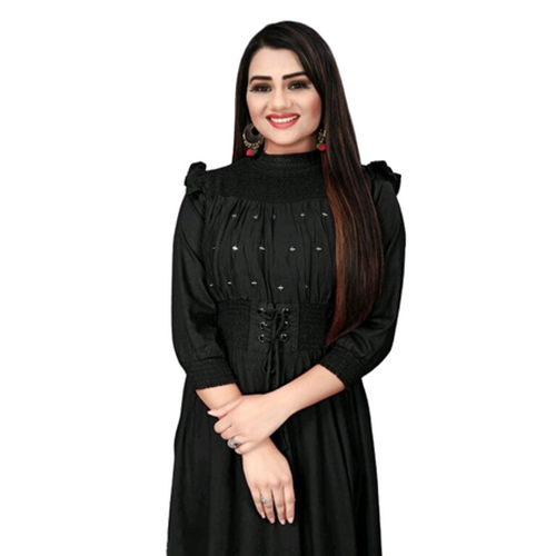Ac2029 Solid Rayon Pattern Dresses - Rayon Sizes S-xxxl Colors Maroon Black Navy Blue Green | Breathable Cool Dry No Fade Quick Dry 3-4th Sleeve Modern Style